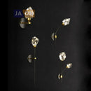 GobekUsa Crystal LED Wall Sconce for Bedroom Corridor - Designer Black Gold Wall Light