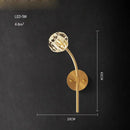 GobekUsa Crystal LED Wall Sconce for Bedroom Corridor - Designer Black Gold Wall Light