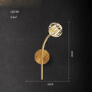 GobekUsa Crystal LED Wall Sconce for Bedroom Corridor - Designer Black Gold Wall Light