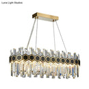 GobekUsa Traditional Black Oval Chandelier with Crystal Rods - 12 Head Dining Room Ceiling Light