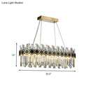 GobekUsa Traditional Black Oval Chandelier with Crystal Rods - 12 Head Dining Room Ceiling Light