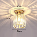GobekUsa Crystal Pendant Ceiling Light, Modern E27 Semi Flush Design for Home Decor
