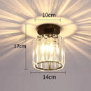 GobekUsa Crystal Pendant Ceiling Light, Modern E27 Semi Flush Design for Home Decor