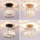GobekUsa Crystal Pendant Ceiling Light, Modern E27 Semi Flush Design for Home Decor
