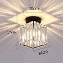 GobekUsa Crystal Pendant Ceiling Light, Modern E27 Semi Flush Design for Home Decor