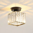 GobekUsa Crystal Pendant Ceiling Light, Modern E27 Semi Flush Design for Home Decor