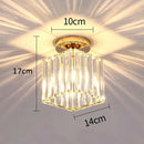 GobekUsa Crystal Pendant Ceiling Light, Modern E27 Semi Flush Design for Home Decor