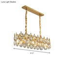 GobekUsa Modern Black/Gold Pendant Lighting Fixture with Crystal Prism Shade - 8-Bulb Dining Room Island Light