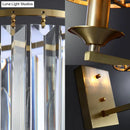 GobekUsa Modern Black/Gold Cylinder Sconce Light Fixture with Crystal Wall Mounted Lighting