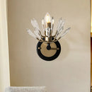 GobekUsa Contemporary Black and Gold Sputnik Crystal Sconce Light - Wall Mounted