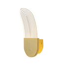 GobekUsa Contemporary Acrylic LED Bedside Wall Lamp: Curved Oval Sconce Light in Black/Gold