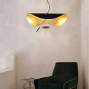GobekUsa Lederam Manta Pendant Lamp - Industrial Retro Design, White & Black.