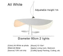 GobekUsa Lederam Manta Pendant Lamp - Industrial Retro Design, White & Black.