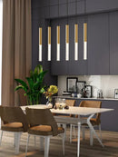 GobekUsa Black Cylinder Pendant Lights for Modern Kitchen Island and Dining Table