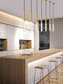 GobekUsa Black Cylinder Pendant Lights for Modern Kitchen Island and Dining Table