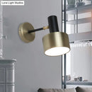 GobekUsa Modern Black and Gold Cylinder Sconce: Metal Wall Lighting Fixture for Living Room