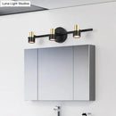 GobekUsa Minimalist Black Cylinder Wall Light: 3-Head Metallic Vanity Lamp in Warm, White, and Natural Light