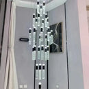 GobekUsa Cylindrical Crystal Chandelier: Modern Villa Living Room Lamp for Stylish Interiors.