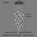 GobekUsa Cylindrical Crystal Chandelier: Modern Villa Living Room Lamp for Stylish Interiors.