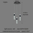 GobekUsa Cylindrical Crystal Chandelier: Modern Villa Living Room Lamp for Stylish Interiors.