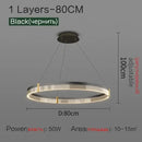 Modern black & gold decorbites circle chandelier dining room light by Decorbites