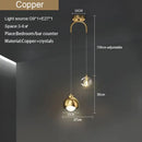 GobekUsa Crystal Round Chandelier: Luxury Modern Nordic Master Bedroom Pendant Lamp