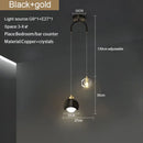 GobekUsa Crystal Round Chandelier: Luxury Modern Nordic Master Bedroom Pendant Lamp