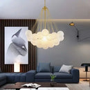 GobekUsa Glass Chandelier: Nordic 19/37 Ball LED Lighting, Black Gold Pendant for Home Décor