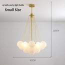 GobekUsa Glass Chandelier: Nordic 19/37 Ball LED Lighting, Black Gold Pendant for Home Décor