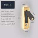 GobekUsa Dimmable LED Wall Sconce Rotation Reading Light for Bedroom Living Room