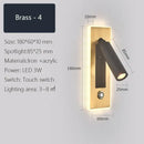 GobekUsa Dimmable LED Wall Sconce Rotation Reading Light for Bedroom Living Room