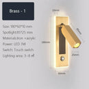 GobekUsa Dimmable LED Wall Sconce Rotation Reading Light for Bedroom Living Room