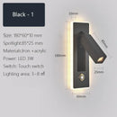 GobekUsa Dimmable LED Wall Sconce Rotation Reading Light for Bedroom Living Room