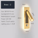 GobekUsa Dimmable LED Wall Sconce Rotation Reading Light for Bedroom Living Room