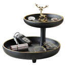GobekUsa Double-Layer Coffee Table Tray: Stylish Storage Box for Cosmetics, Keys, and Decor