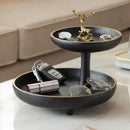 GobekUsa Double-Layer Coffee Table Tray: Stylish Storage Box for Cosmetics, Keys, and Decor