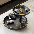 GobekUsa Double-Layer Coffee Table Tray: Stylish Storage Box for Cosmetics, Keys, and Decor