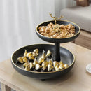 GobekUsa Double-Layer Coffee Table Tray: Stylish Storage Box for Cosmetics, Keys, and Decor