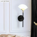 GobekUsa Modern Gold and Black LED Pencil Arm Wall Sconce with Acrylic Shade - Wall Mount Light