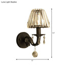 GobekUsa Modern Style Black/Gold Finish Crystal Shade Wall Sconce for Living Room