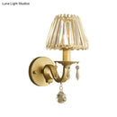 GobekUsa Modern Style Black/Gold Finish Crystal Shade Wall Sconce for Living Room