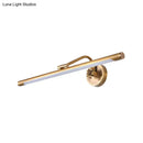 GobekUsa Modern LED Vanity Wall Sconce with Metal Shade - Black/Brass Finish, 14"/18" Diameter