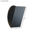 GobekUsa Modern Aluminum Wall Sconce with Foldable Semicircle Shade - 1 Light, Black/Gold Finish