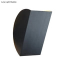GobekUsa Modern Aluminum Wall Sconce with Foldable Semicircle Shade - 1 Light, Black/Gold Finish