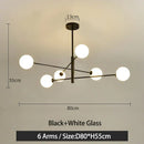 GobekUsa Black/Gold G9 LED Chandelier for Living Room Bedroom Modern Pendant Lighting