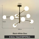 GobekUsa Black/Gold G9 LED Chandelier for Living Room Bedroom Modern Pendant Lighting