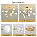 GobekUsa Black/Gold G9 LED Chandelier for Living Room Bedroom Modern Pendant Lighting