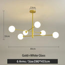 GobekUsa Black/Gold G9 LED Chandelier for Living Room Bedroom Modern Pendant Lighting