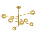 GobekUsa Black/Gold G9 LED Chandelier for Living Room Bedroom Modern Pendant Lighting