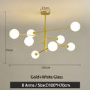 GobekUsa Black/Gold G9 LED Chandelier for Living Room Bedroom Modern Pendant Lighting